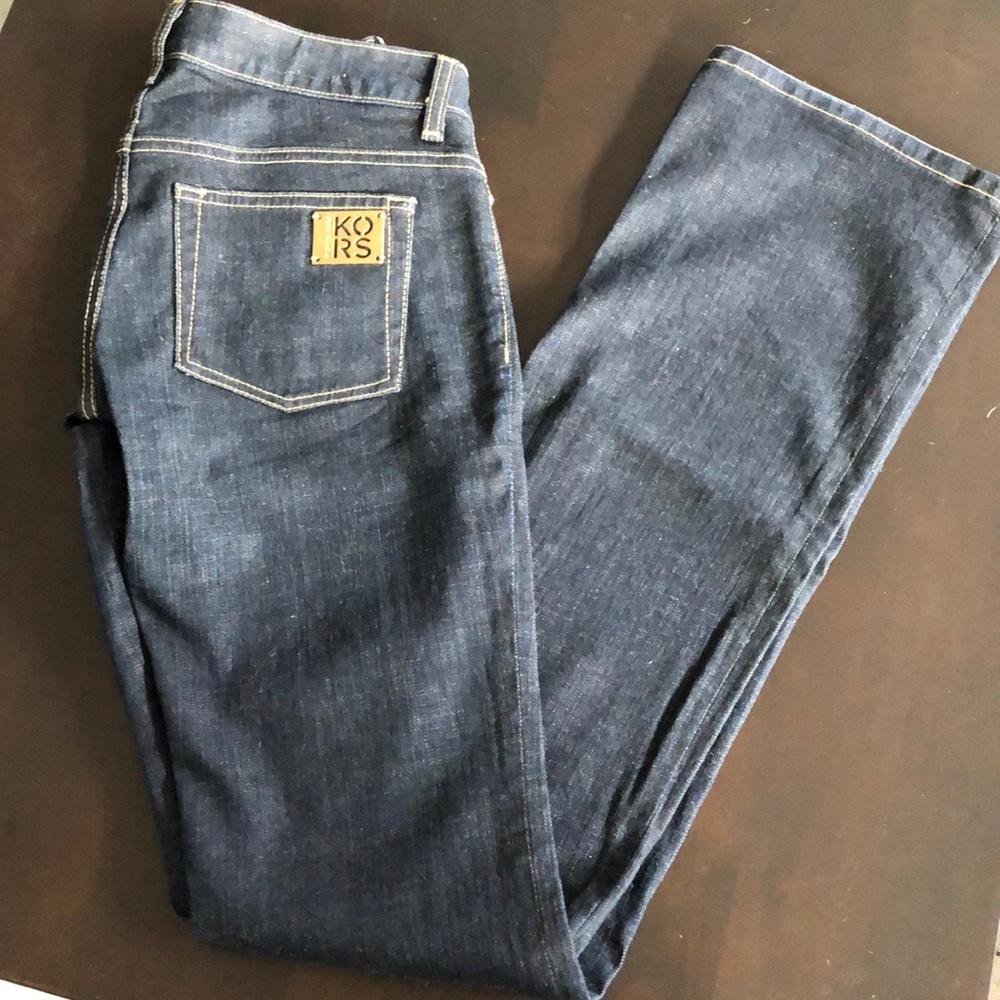Michael Kors Dark Blue Boot Cut Jeans - Picture 2 of 5